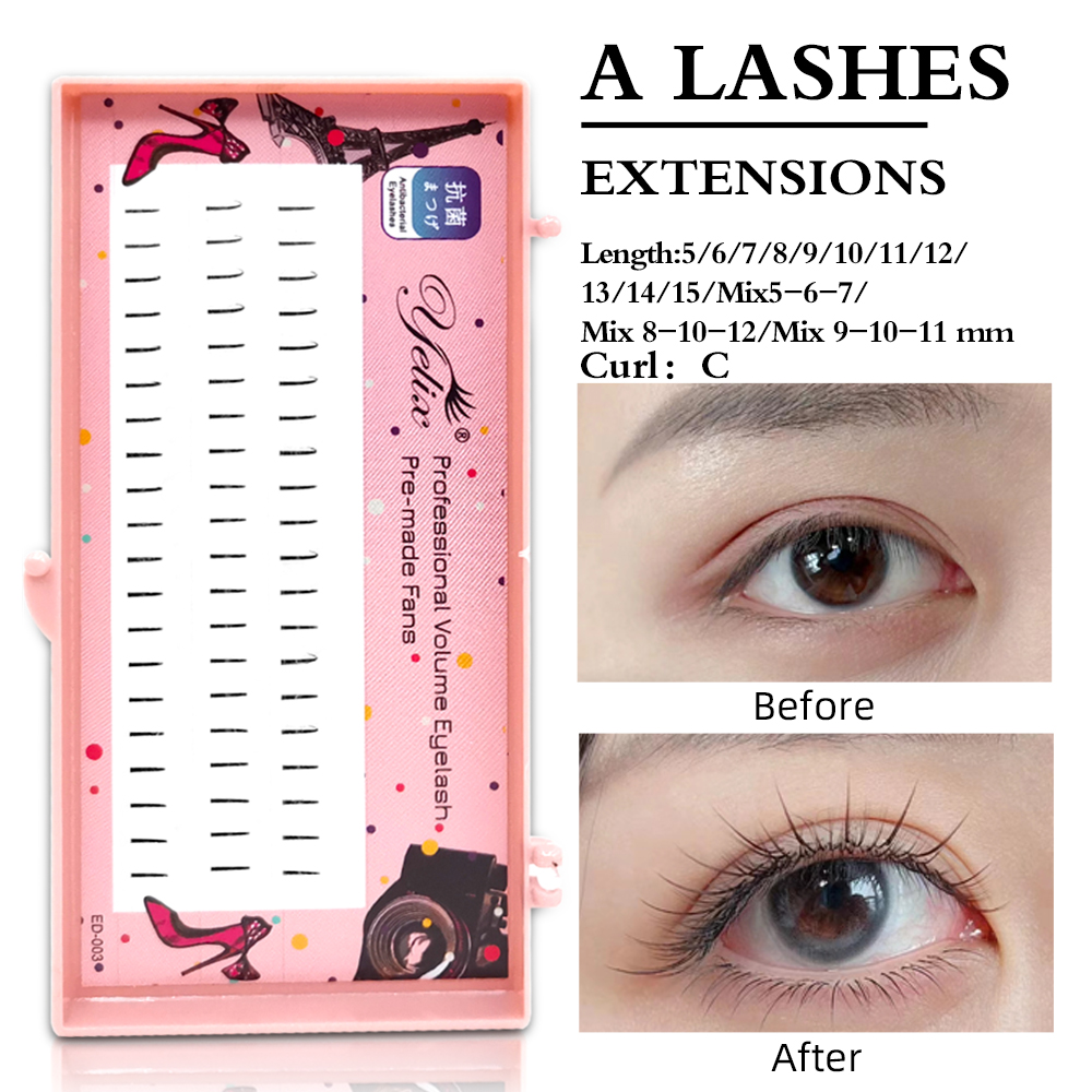 Eyelash Extension Yelix - Натуральные мягкие индивидуальные ресницы Yelix Comic