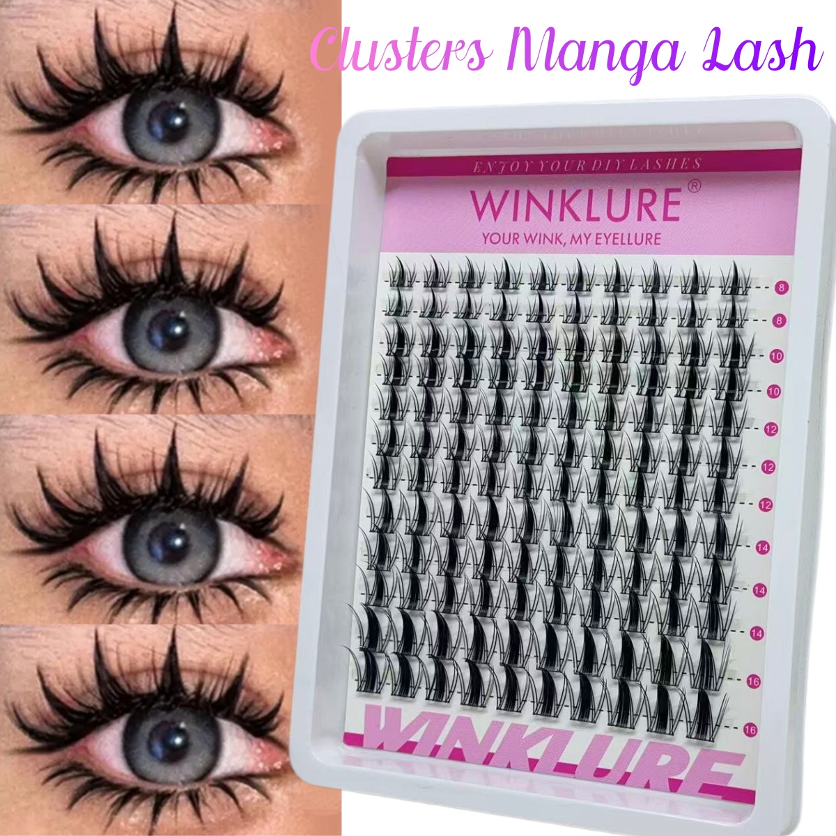 Eyelash Extension Equipment - Набор накладных ресниц WINKLURE Manga Lash