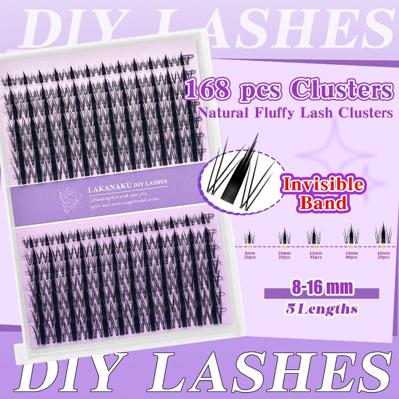 Eyelash Extension Cluster - Натуральные накладные ресницы-пучки для легкого и