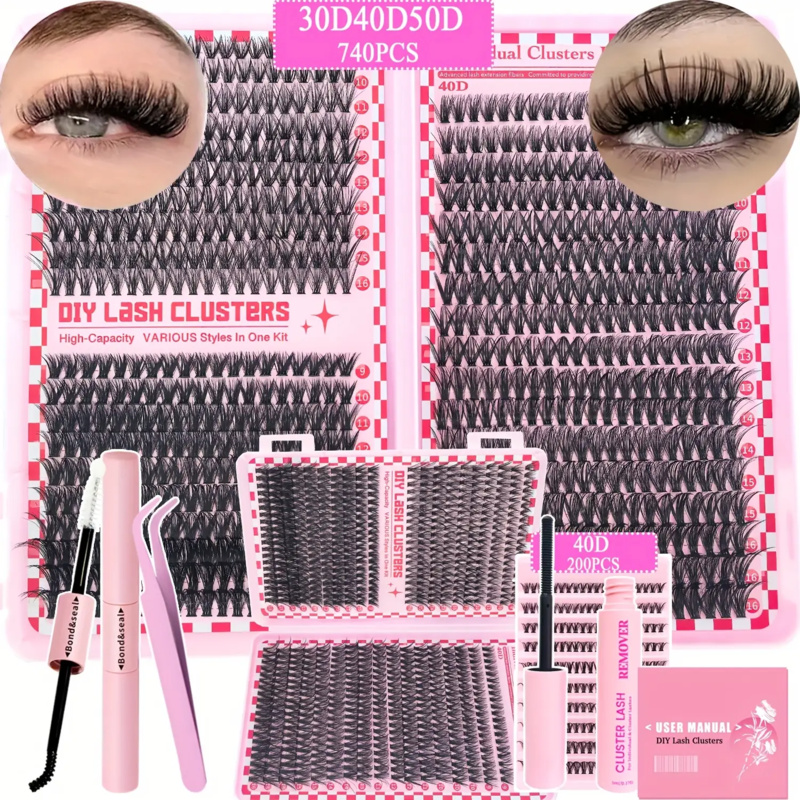 Eyelash Extension Equipment - 740/200 шт. Набор для наращивания ресниц,