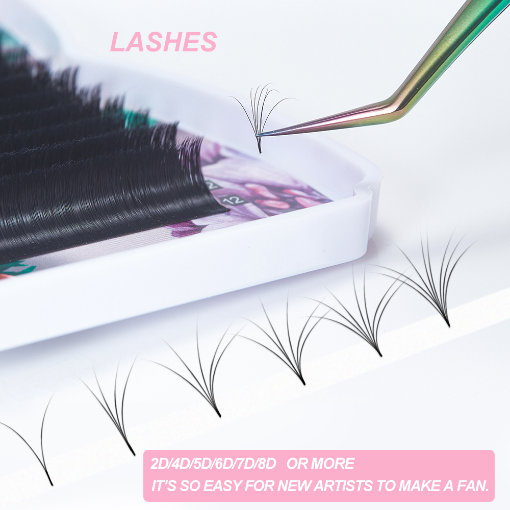 Стандартные легкие веерные рес – обзор и цена Eyelash Extension Yelix