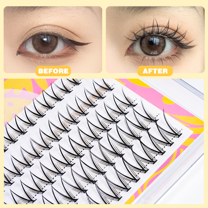 V-образные Кластерные ресницы  – обзор и цена Eyelash Extension For Big Eyes