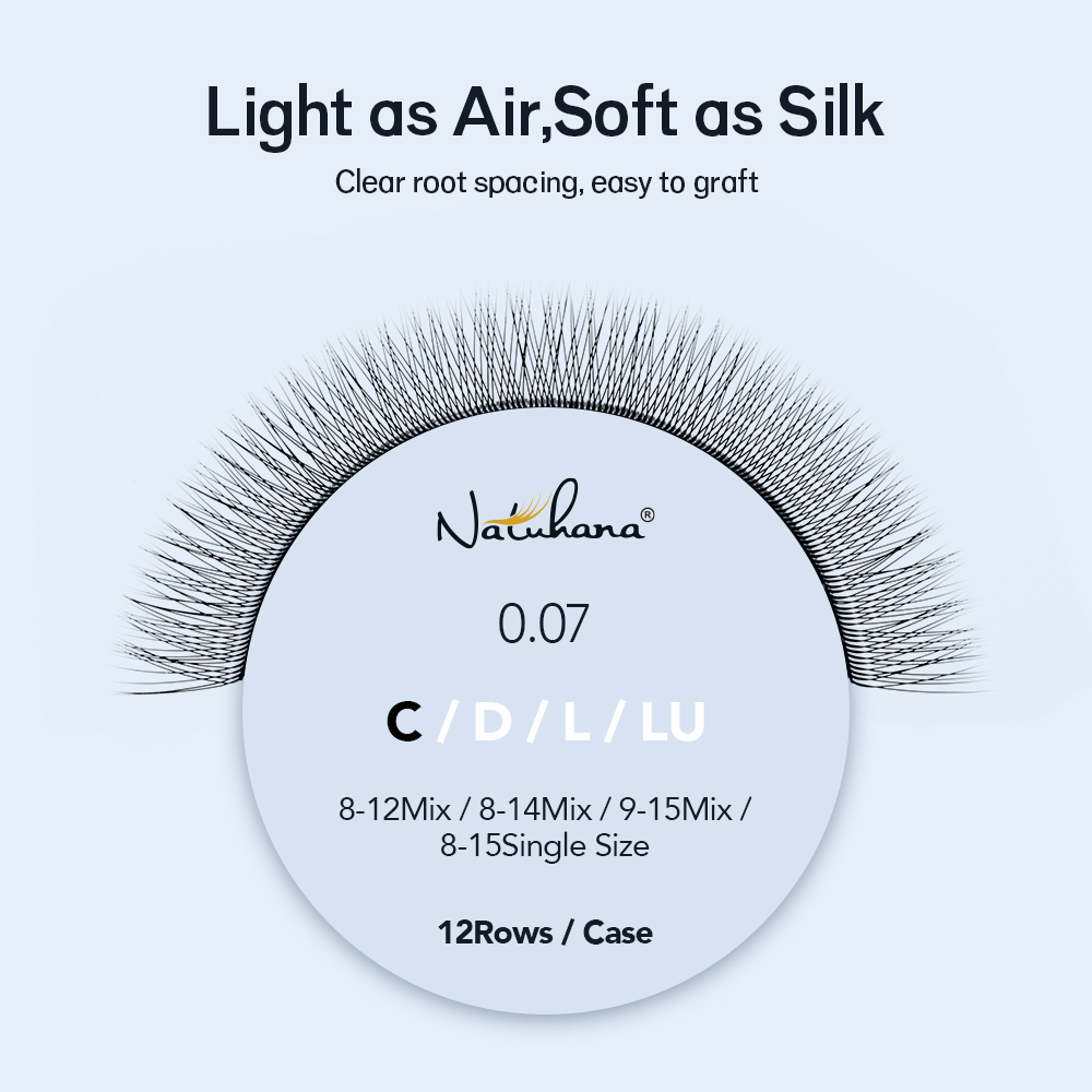 NATUHANA с одним кончиком 2D Y – обзор и цена Eyelash Extension Single Lash