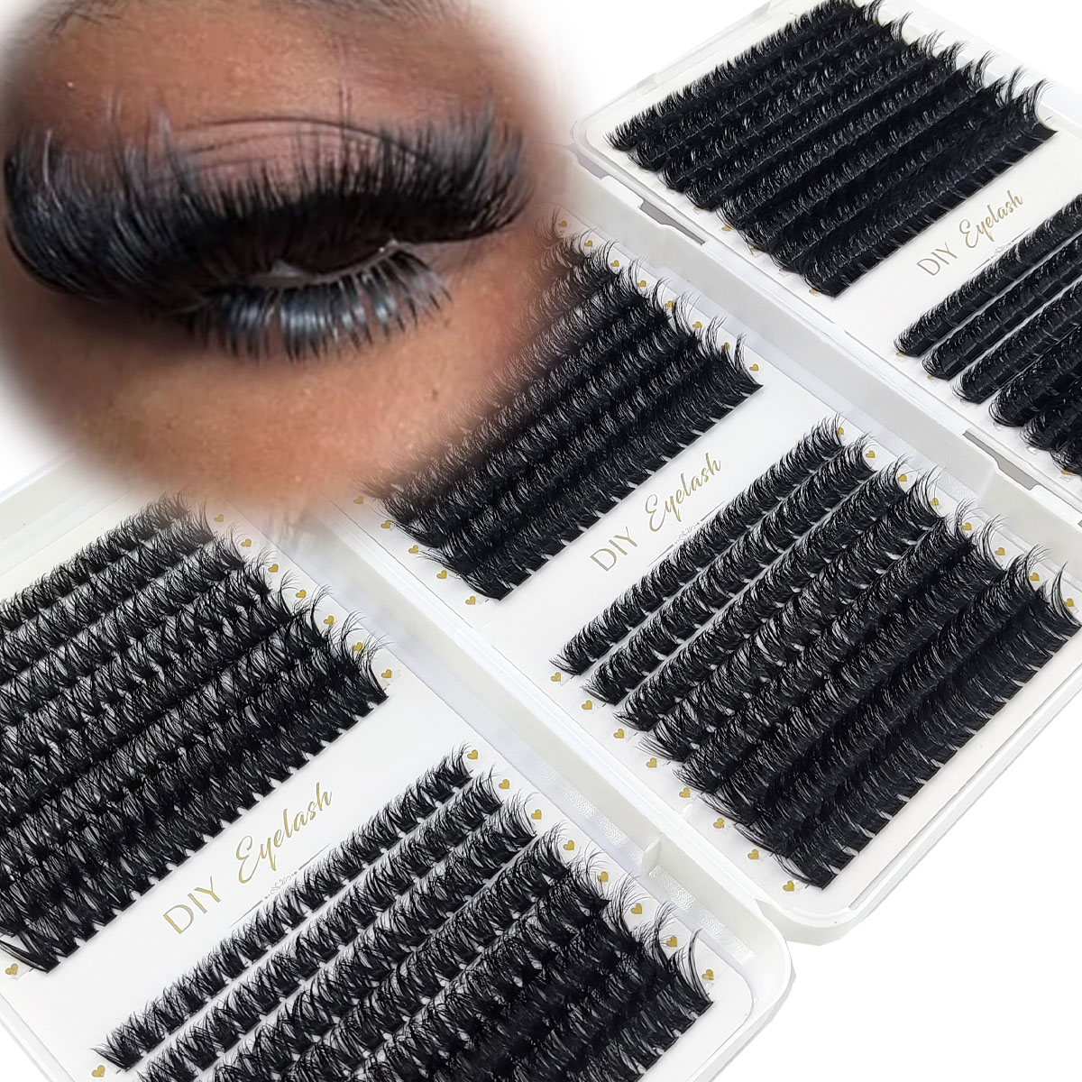 HBZGTLAD 200D-60D Накладные ре – обзор и цена Eyelash Extension Single Lash
