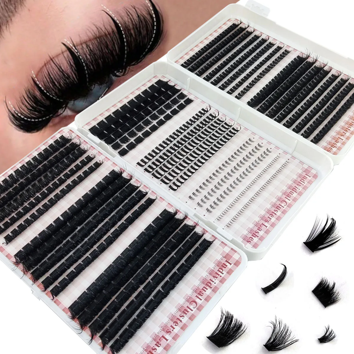 HBZGTLAD 200D-60D Накладные ре – обзор и цена Eyelash Extension Single Lash