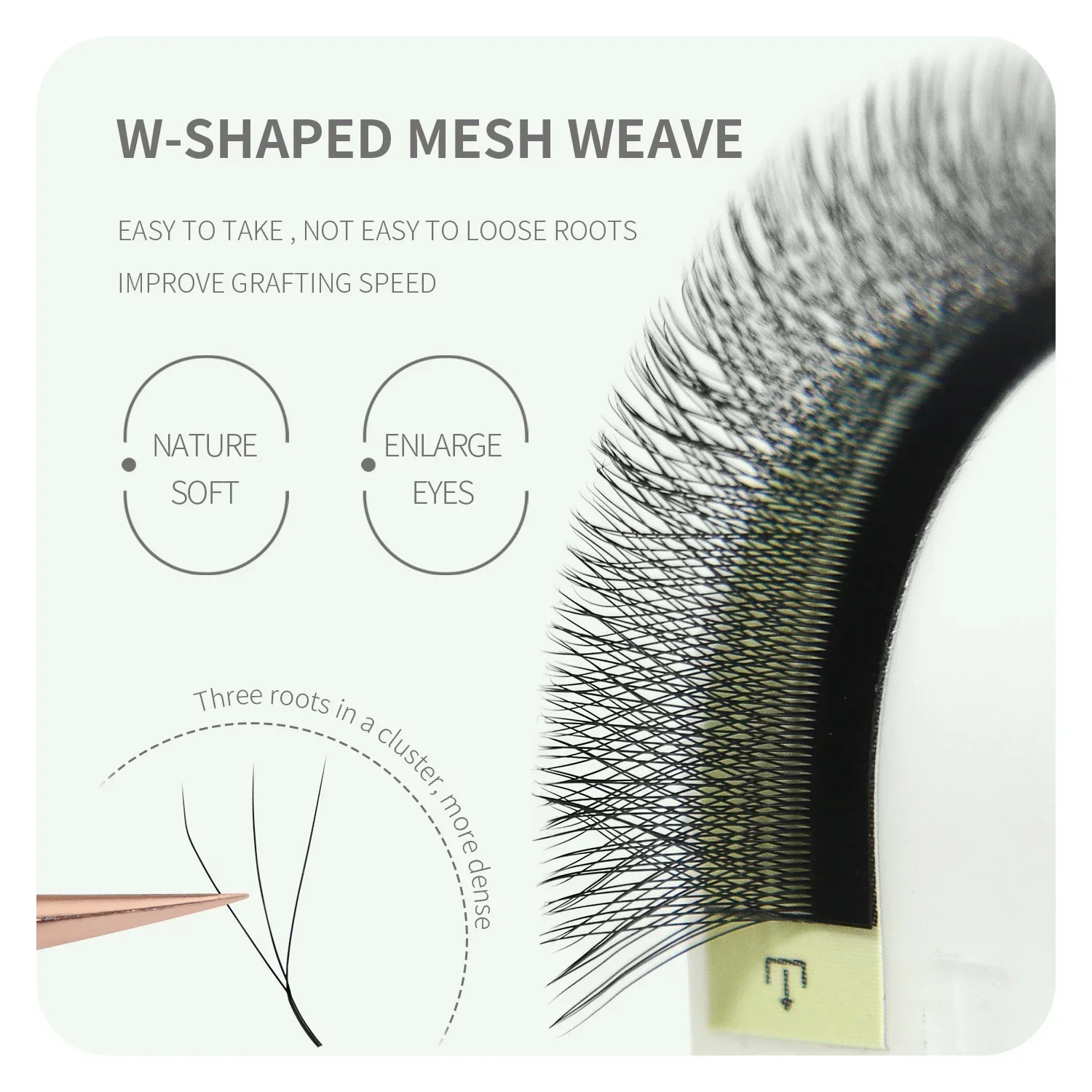 ANNAFRIS Коричневые W-образные – обзор и цена Eyelash Extension Yelix