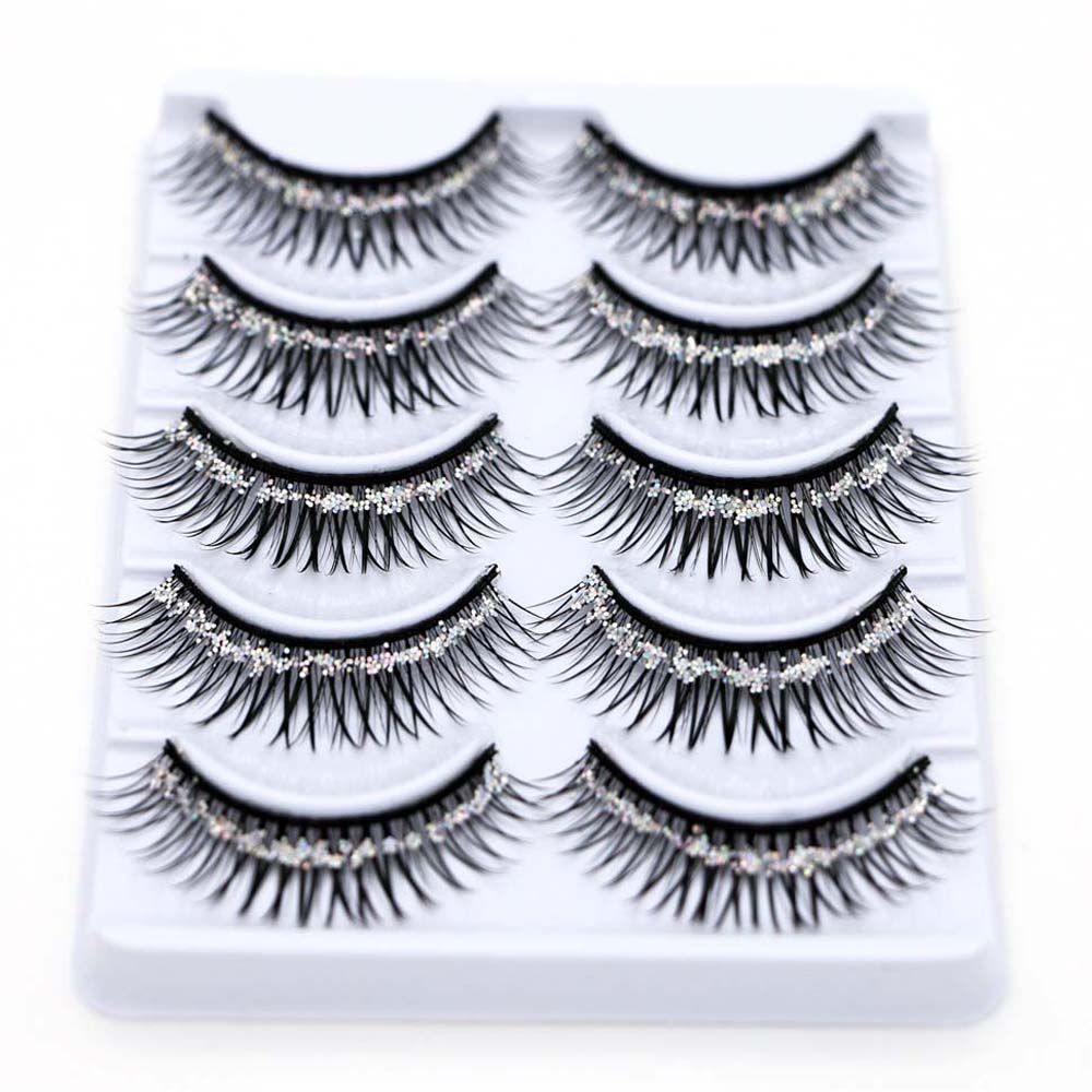 Накладные ресницы с блестками  – обзор и цена Eyelash Extension For Big Eyes