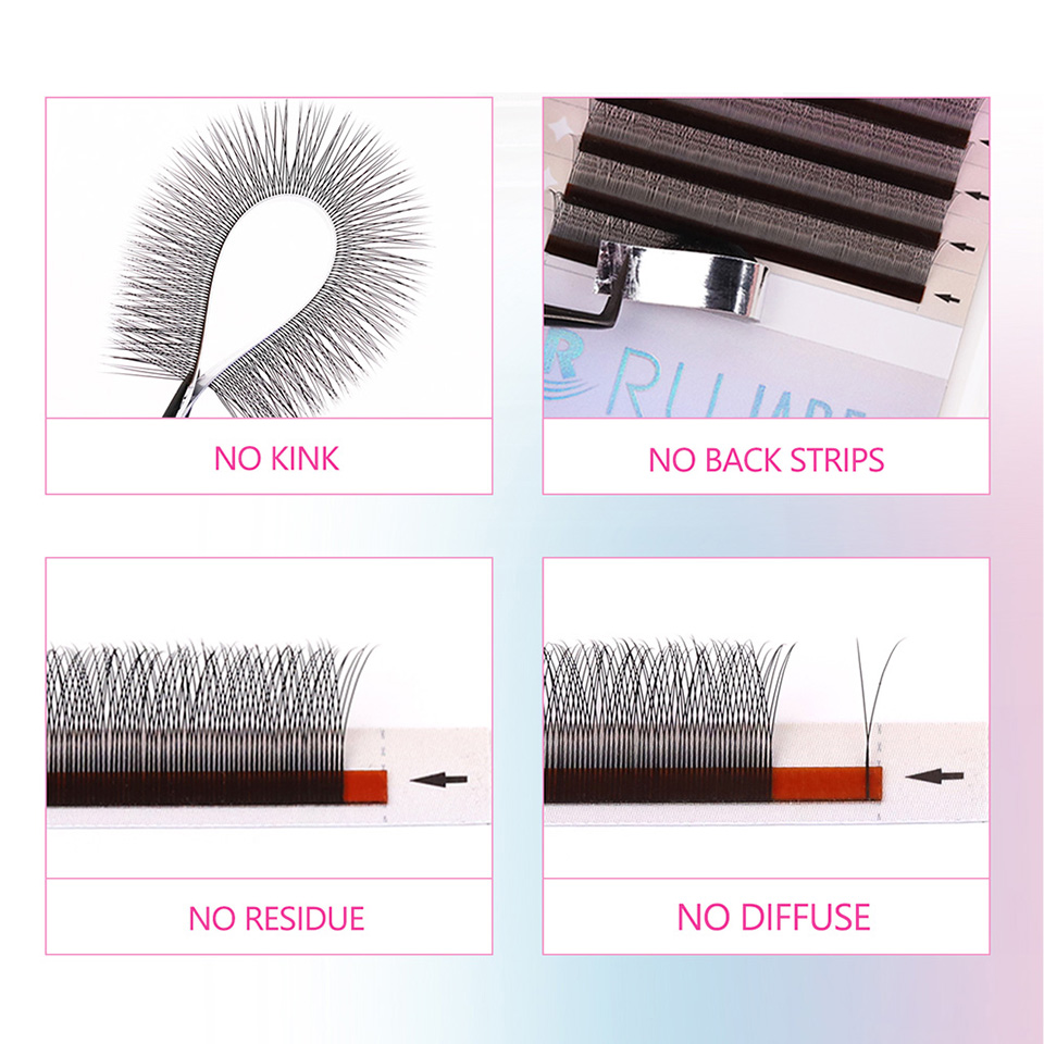 RUJADE 2D Y-образные ресницы с – обзор и цена Eyelash Extension Single Lash